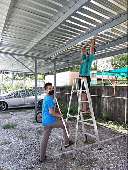 งานติดตั้งระบบแสงสว่างโรงจอดรถ แพรกษา สมุทรปราการ